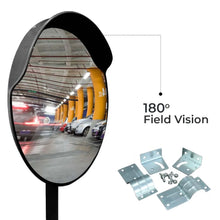 Wide angle safety mirror